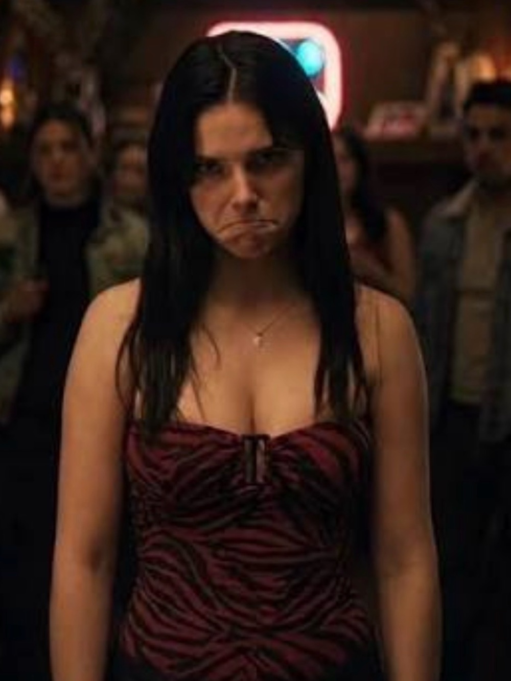 Oh Polly Red Zebra Halter Bustier Top - Picture 3 of 7